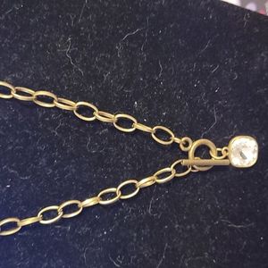 antique gold and diamond toggle necklace